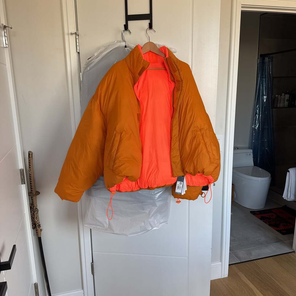 Adidas X Ivy Park Orange Polyester Puffer Jacket